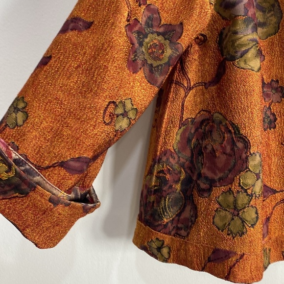 Coldwater Creek Stunning Reversible Floral Jacket PM - Picture 5 of 11